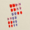 4th of July Press on Nails Short Square Fake Nails