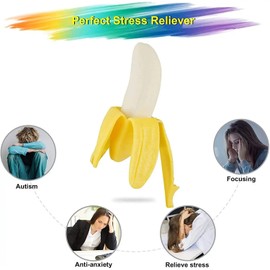 Squishy Banana Stress Relief Toy/Stress Relief Banana Toys/Squishy Toy at Home, in The Office, During Travel, or at Parties.