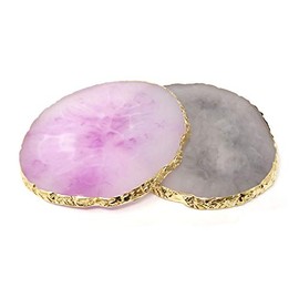 HONBAY 2 paletas de Arte de uñas de Resina con Borde Dorado, Herramientas de exhibición de manicura para Mujeres