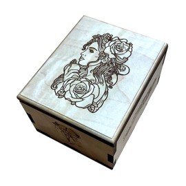 Beautiful Belle Laser Engraved Artistic Wood Puzzle Box
