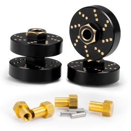 MORLORDY 4Pcs Brass Wheel Hex Hub Adapter Extended Wheel Spacers Weights for 1/18 RC Crawlers TRX4M Bronco Defender k10 F150 Upgrades Parts