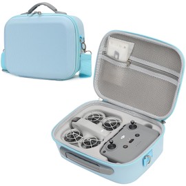PONYRC Carrying Case for DJI Neo Combo, Portable Storage Bag Travel Case for DJI Neo Combo, Compatible with RC-N3/N2 Remote Controller, Neo Battery, Charging Hub and other Accessories, Light Blue