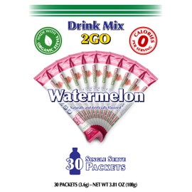 GramZero 2GO Sticks - Watermelon, Zero Calorie Sugar Free Drink Mix, Stevia Sweetened, Great For Nutrition Club Loaded Tea To Go Kits