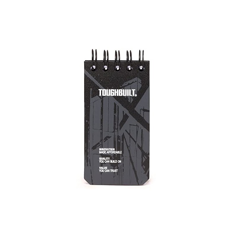 ToughBuilt Spiral Notepads, XS - Functional Paper, Quick Access Notepad,
