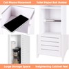 ShellKingdom Toilet Paper Holder Stand with Rods, Small Bathroom Storage
