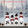 QhgPnt Christmas Decorations, Set of 4 Snowman Tabletop Decor, Traditional