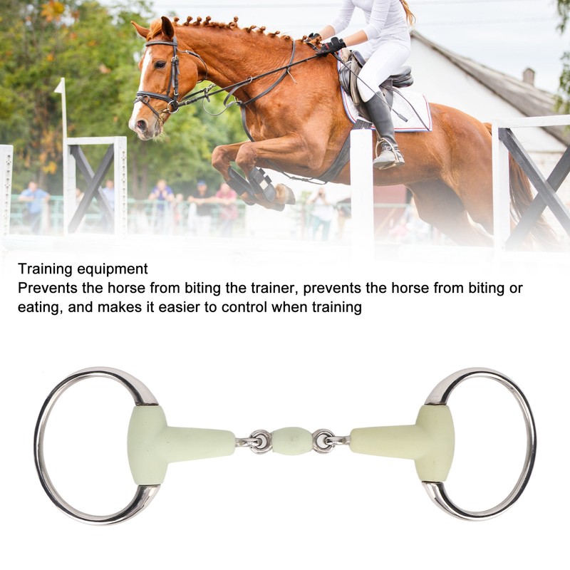 Stainless Steel Horse Bit Apple Flavor Rubber Wrapped Horse Mouth