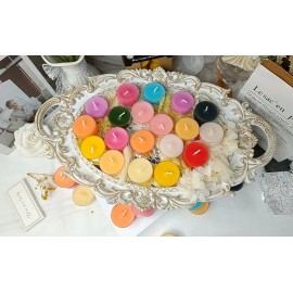 Scented Tea Lights 24 Pack Clear Cup Colored Tealight 5 Hour Burn Orange Shabbat Spa Decor Party Candles Candlescolor: White, size: D-1.5", Fragrance: Lilac
