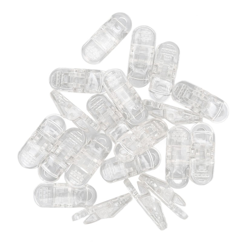 20pcs Hearing Aid Lanyard Clip ABS Portable Transparent Clip Accessory