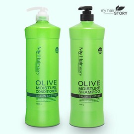 My Hair Story 마이헤어스토리 올리브 모이스춰 샴푸 컨디셔너 1500ml 옵션선택 [컨디셔너] My Hair Story Olive Moisture Shampoo Conditioner 1500ml Option Selection [Conditioner]