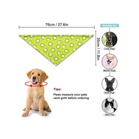 Kiwi Fruit Texture Dog Bandana Scarf Triangle Bibs Pet Accessories Cat Kerchief