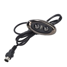 CHICIRIS Recliner Hand Control, 2-Button 5-Pin Electric Sofa Control Switch Replacement with USB Port and LED Backlight for Power Recliner and Lift Chair