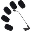 5 Pcs Black Replacement Microphone Sponge Wind Shield Windscreen Foam