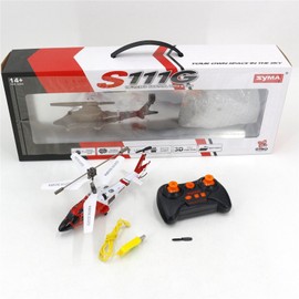 SYMA S111H Remote Control Helicopter with Dual Propeller 2.4GHz Remote Control Drone Altitude Hold-Toy Gift for Boys Girls Adults with 3 Battery