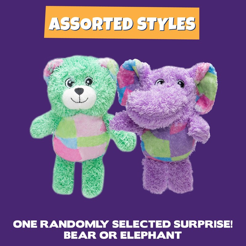 Pet Factory Logical Pet Patchwork Squeaky Plush Dog Toy, Randomly