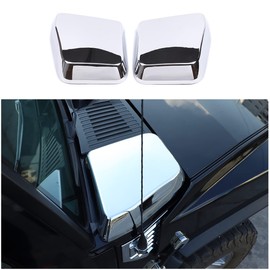 Fgtagtal Side Air Intake Hood Vent Cover Compatible with Hummer H2 2003-2009, ABS Trim Protection Accessories, 2PCS (Bright Silver)