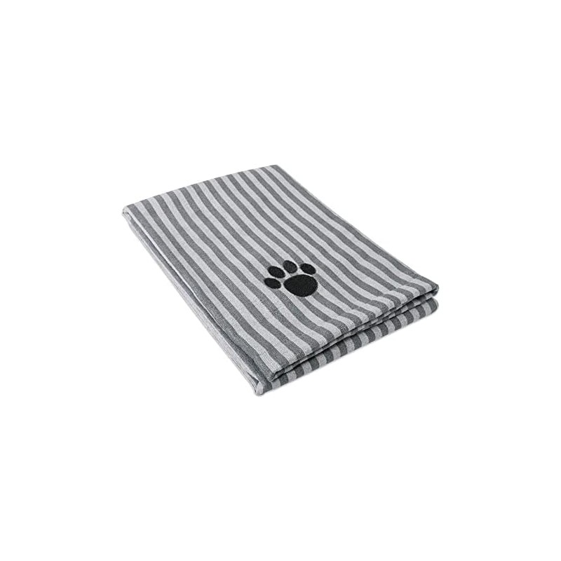 DII Bone Dry Microfiber Pet Bath Towel with Embroidered Paw