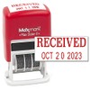 MaxMark Self-Inking Rubber Date Office Stamp with Received Phrase & Date - RED Ink (Max Dater II), 12-Year Band