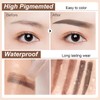 Eyebrow Colour Powder, Two-Tone Waterproof Eyebrow Stamp Eyebrow Powder, One