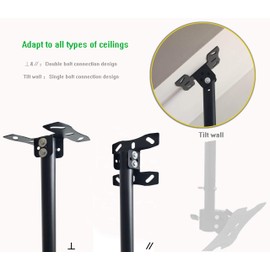 Mvpmounts Adjustable Ceiling TV Mount Bracket Fits Most 14-42" LCD LED Plasma Monitor Flat Panel Screen Displays Tilt / 360°Swivel