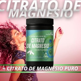 Citrato de Magnesio en Cápsulas 500 MG | 230 Cápsulas | Suplemento Alimenticio | 240 MG de Magnesio por Porción | Isaquim