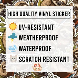(3Pcs) Sloth Slow Readers Book Club Sticker Reading Book Lover Nerd Book Addict Bookish Bookworm Quote Decal Waterproof Vinyl Stickers Adult for Kindle Laptop Tumbler Water Bottle - Size 3”x2.9”