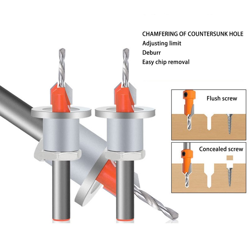 Ultra Starkes Design, Einstellbare Tiefe Countersink -Bohrer, Legierungsstahlgrenze Taper Hole