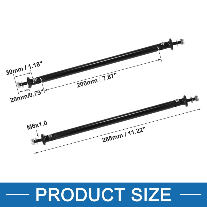 A ABSOPRO Splitter Support Rods Adjustable 200mm 7.87" Bumper Lip