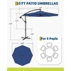 10FT Cantilever Patio Umbrella with Cross Base, Outdoor Offset Market