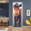 Modern Art Cow Door Mural Sticker, Peel and Stick Vinyl