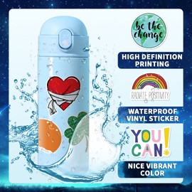 Positive Inspirational Words Stickers |200PCS | Vision Board Motivational Quote Stickers Packs for Teens Adults Teachers Planners, Vinyl Waterproof Trendy Decals for Water Bottle Laptop Scrapbook