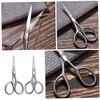 Healvian 2Pcs Stainless Steel Eyebrow Scissors for Precision Grooming Small