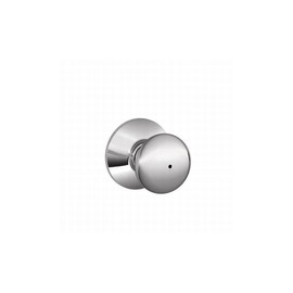 Schlage F40 PLY 625 Plymouth Door Knob, Bed & Bath Privacy Lock, Bright Chrome