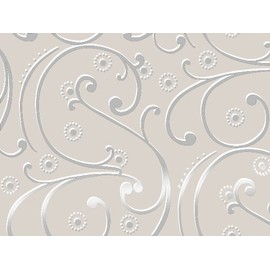 WEDDING SWIRLS 24"x85'Recycled Gift Wrap Cutter Box (2 unit, 1 pack per unit.)