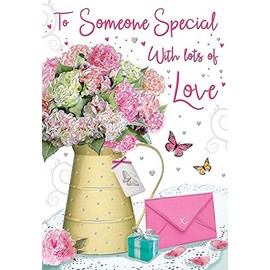 Birthday Card Someone Special - 9 x 6 inches - Regal Publishing, C80099, Pink