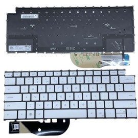YIJIATech ® New Laptop with Built-in Keyboard and Screwdriver US Layout for Dell XPS 15 9500 17 9700 Precision 5550 5750 with Backlight Frameless (White)
