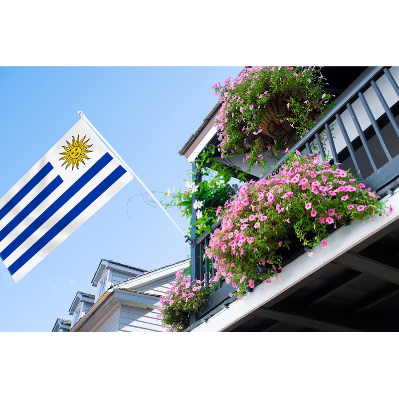 3×5 FT Uruguay Flag, Large 75D Uruguayan National Outdoor Banner,Decor