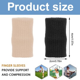 20 Fingerbandagen für Sport - Fingerschutz für Volleyball, Basketball & Mehr - Fingerschiene für Kleiner Finger & Zeigefinger, Volleyball Zubehör & Fingerschutz (Schwarz+Hautfarbe)