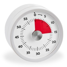 Elektronischer Küchentimer Eieruhr Kurzzeitmesser, 60 Minuten, Weiß, mit akustischem und optischem Alarm - 235/0