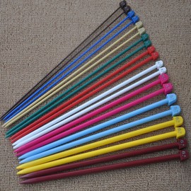 VOANZO 10 Pairs 25cm Long Straight Pointed Plastic Knitting Needles Crochet Hooks