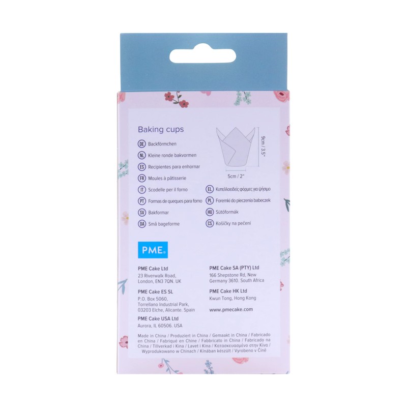 24 PME Tulip-Shaped Muffin Cases, Isolated Blooms