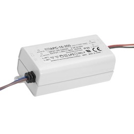 WITTKOWARE APC-16-350 CC LED Driver with Connection Cables, Output Current Constant 350mA (12~48V/DC), 16.8W