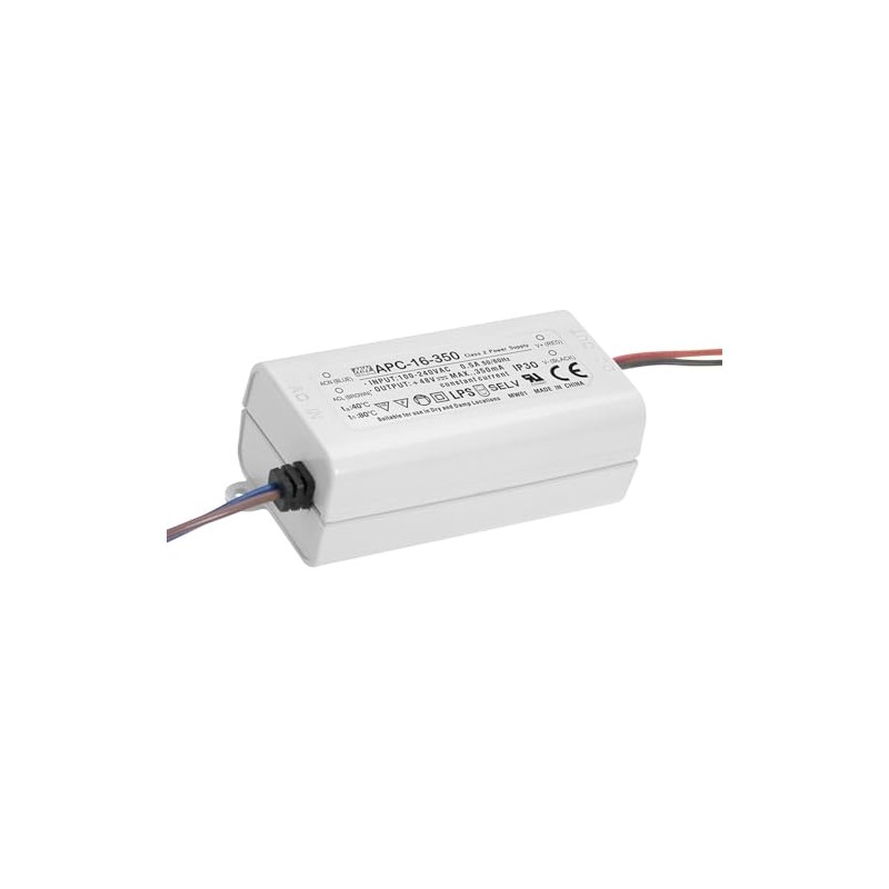 WITTKOWARE APC-16-350 CC LED Driver with Connection Cables, Output Current