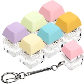 SCIONE 6 Pcs Keyboard Fidget Toy, Fidget Clicker Keyboard Fidget Keychain Keyboard Decompression Toys, ADHD Anxiety Stress Relief Toys for Adults, Christmas Classroom Prizes Return Gifts for Kids