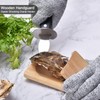 KUIING Oyster Shucker Clamp, Wooden Handguard Oyster Shucking Clamp Holder,