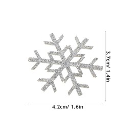 Artibetter 30Pcs Snowflake Patches christmas themed Ironing On appliques DIY Clothing Appliques xmas crafts decor Sewing Accessories Silver
