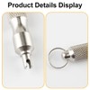 Lotsdonxia 2 Pcs Stainless Steel Valve Core Removal Tool Keychain