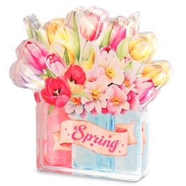 Spring Decor Desk Sign, Spring Decorations Home Office,Floral Acrylic Sign for Easter Party Desk Decor,Gifts for Bestie Sister Daughter