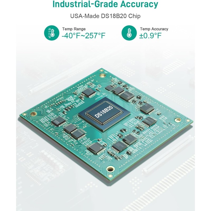 MOCREO Waterproof ST4/ST5 Probe Replacement with Built-in DS18B20 Temperature Chip,