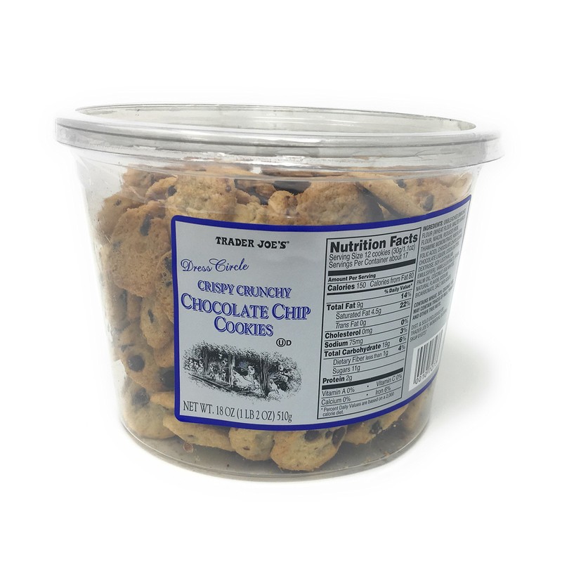Trader Joe's Crispy Crunchy Chocolate Chip Cookies 18 Oz